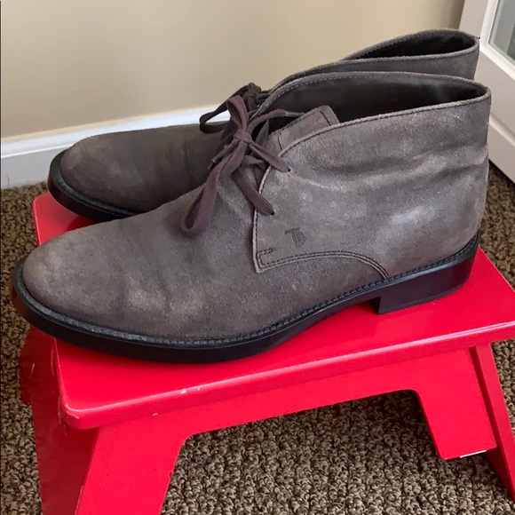 Mens Tod’s Lace up Distressed Boots 8